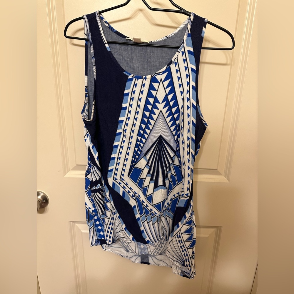 Anthropologie brand Miami size Large Asymmetrical tunic length blouse